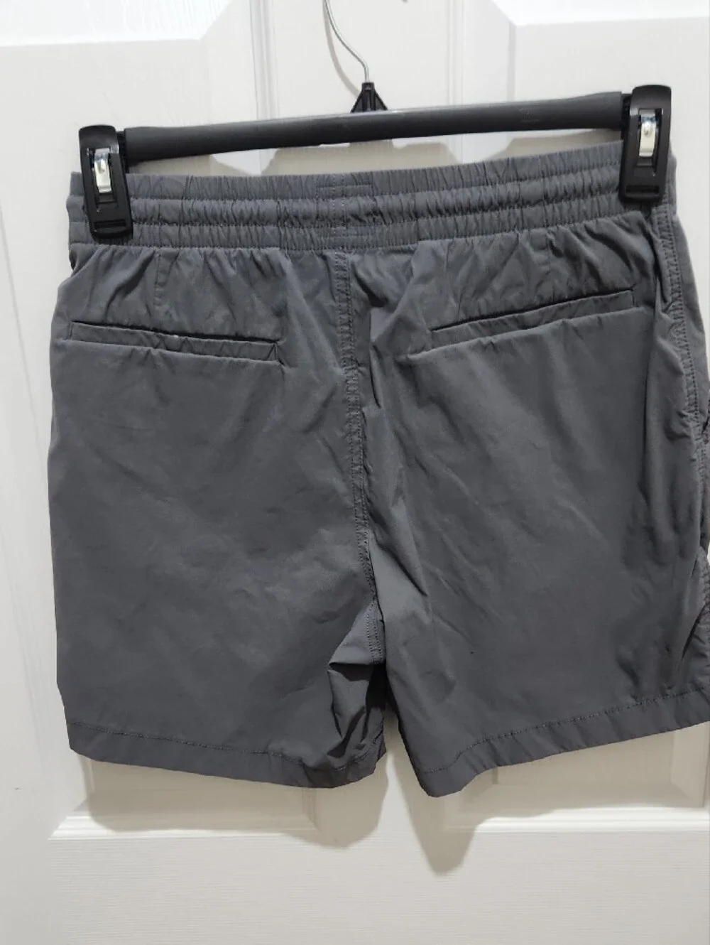 J. Crew Gray Elastic Waist Shorts with Navy Label